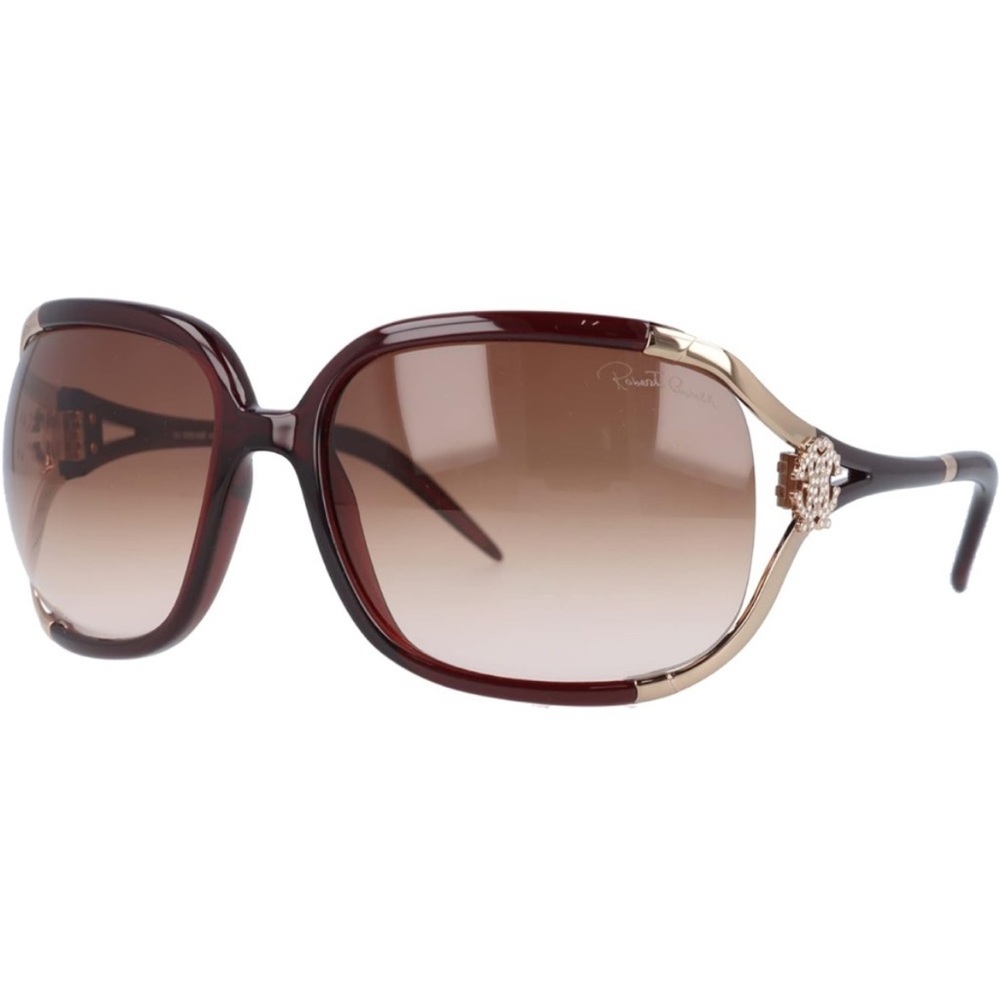 Roberto Cavalli Talisia 370S Sunglasses with Gradient Lenses in Brown Gold
